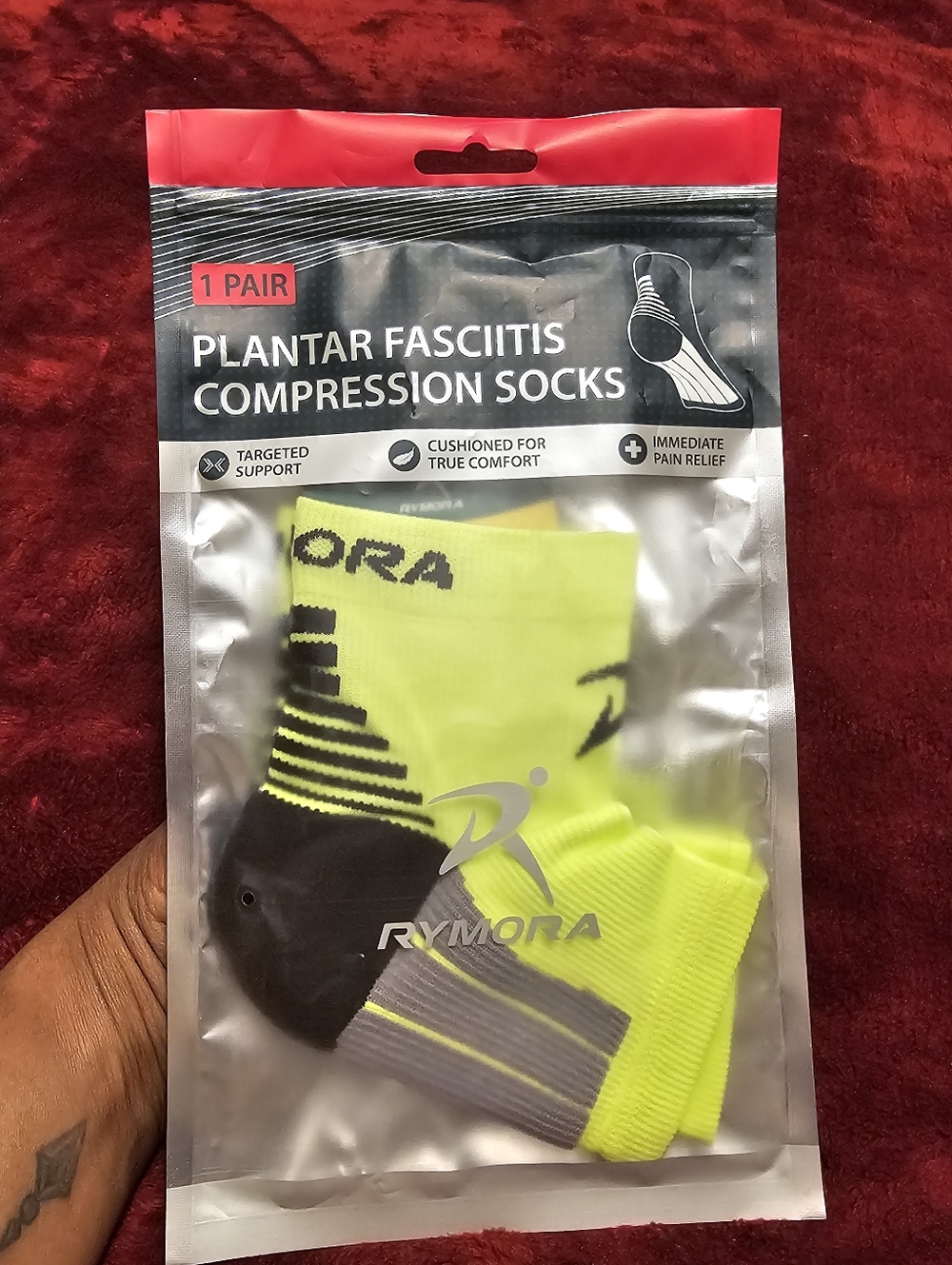 Neon Yellow Plantar Fasciitis Compression Ankle Compression - Unisex